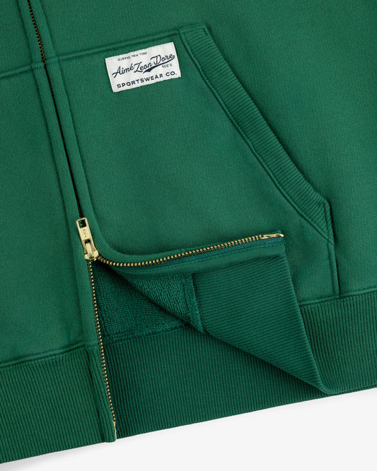 Aime Leon Dore Sun Faded Full-Zip Hoodie Green