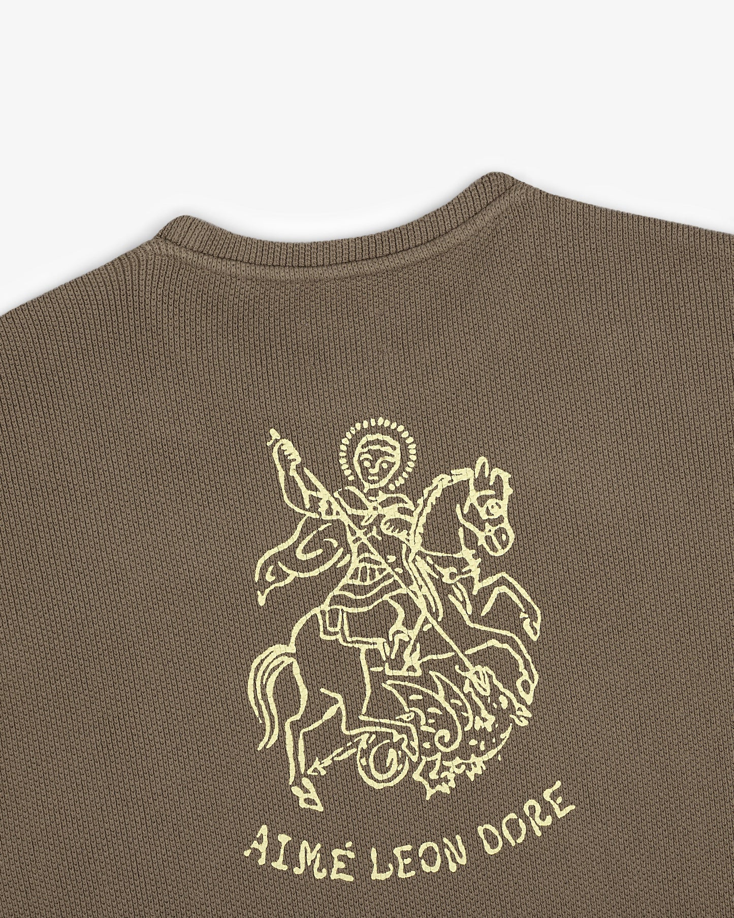 Aime Leon Dore Saint George Piqué Crewneck Sweatshirt Mudy