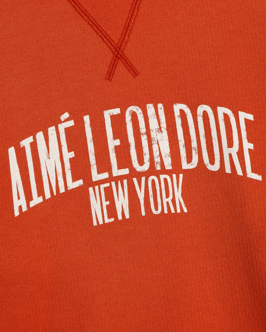 Aime Leon Dore Vintage Washed Crewneck Sweatshirt Paprika