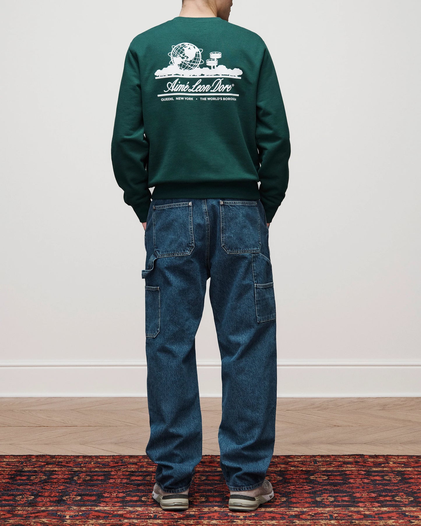 Aime Leon Dore Unisphere Crewneck Sweatshirt Dark Green