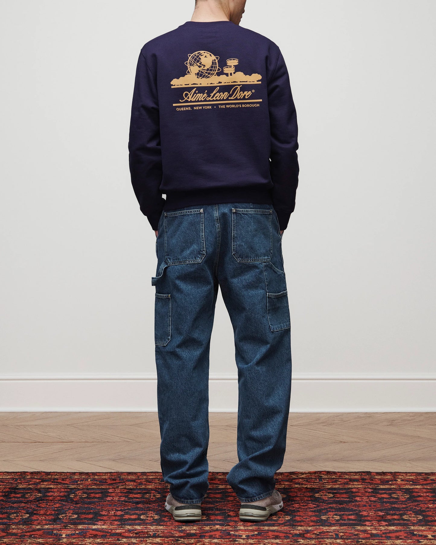 Aime Leon Dore Unisphere Crewneck Sweatshirt Evening Blue