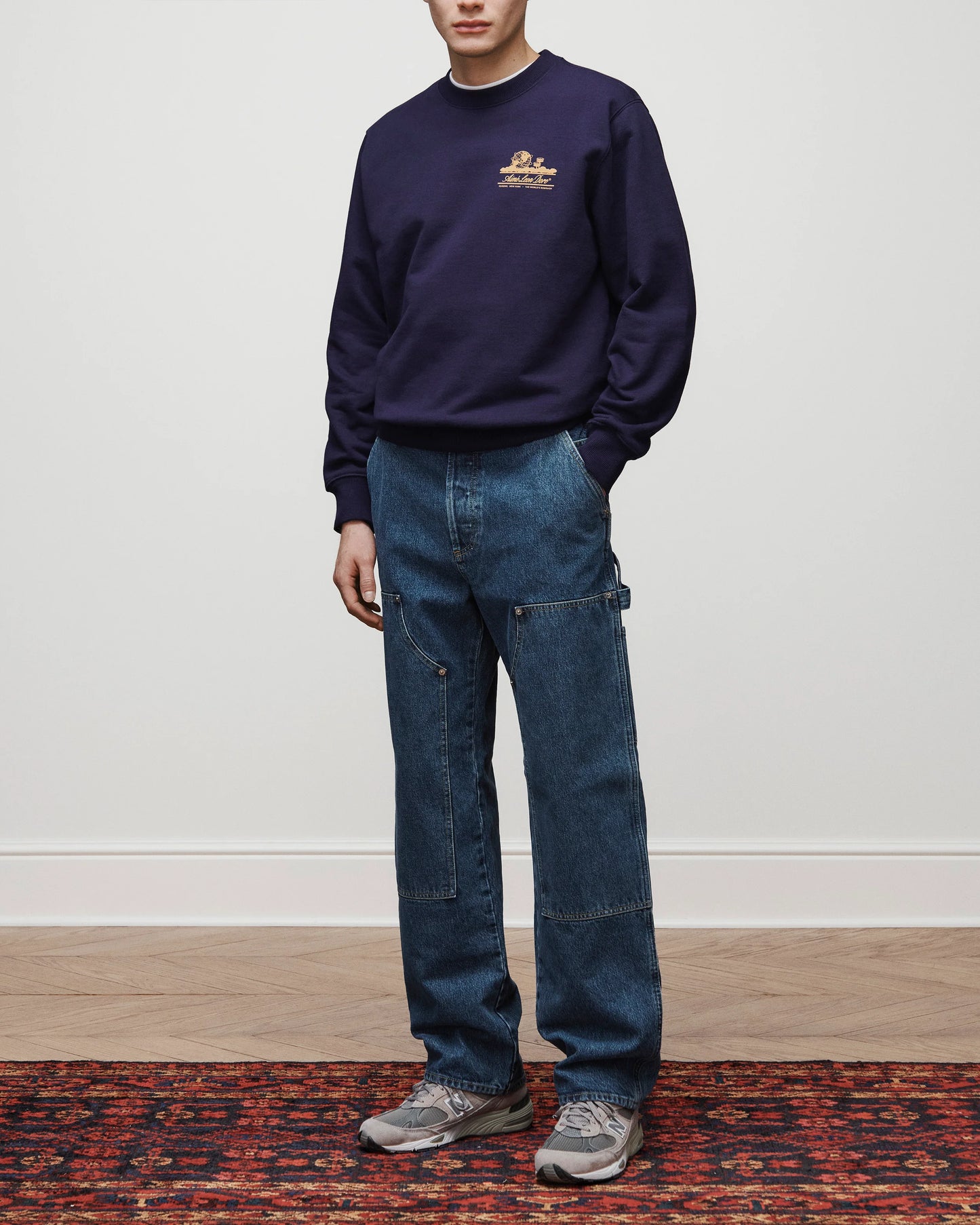 Aime Leon Dore Unisphere Crewneck Sweatshirt Evening Blue