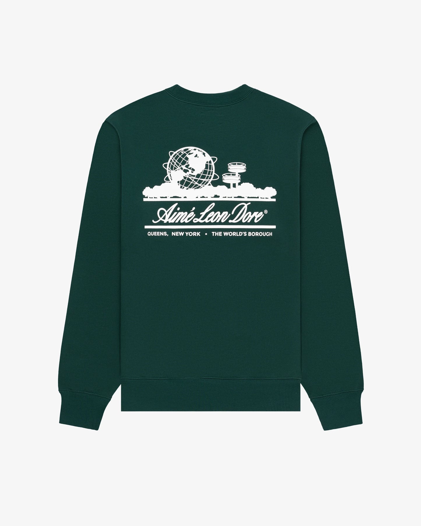 Aime Leon Dore Unisphere Crewneck Sweatshirt Dark Green