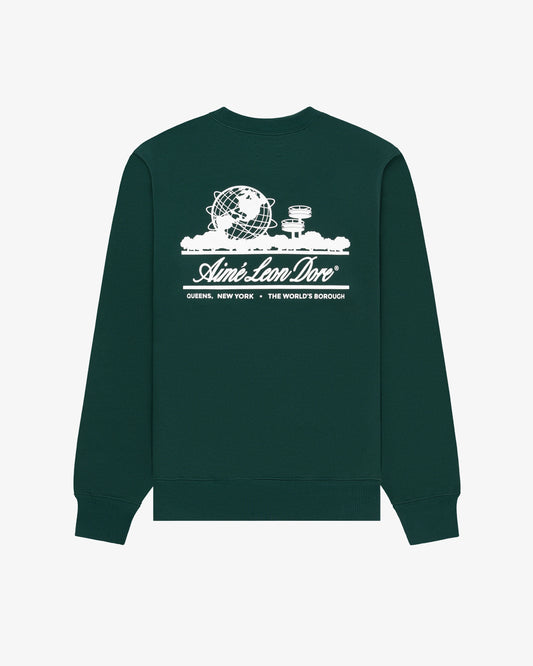 Aime Leon Dore Unisphere Crewneck Sweatshirt Dark Green