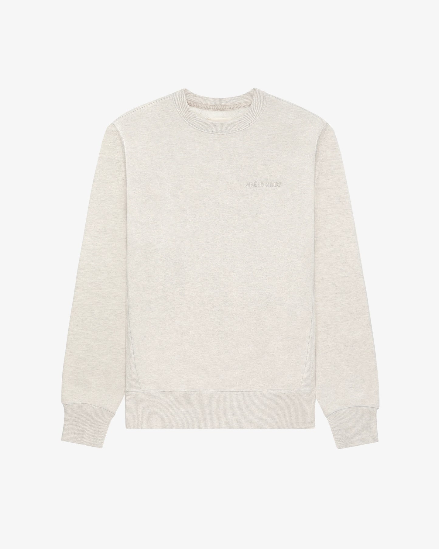 Aime Leon Dore Tonal Logo Crewneck Sweatshirt Oatmeal