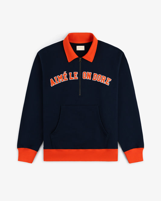 Aime Leon Dore Collegiate Quarter Zip Pullover Navy