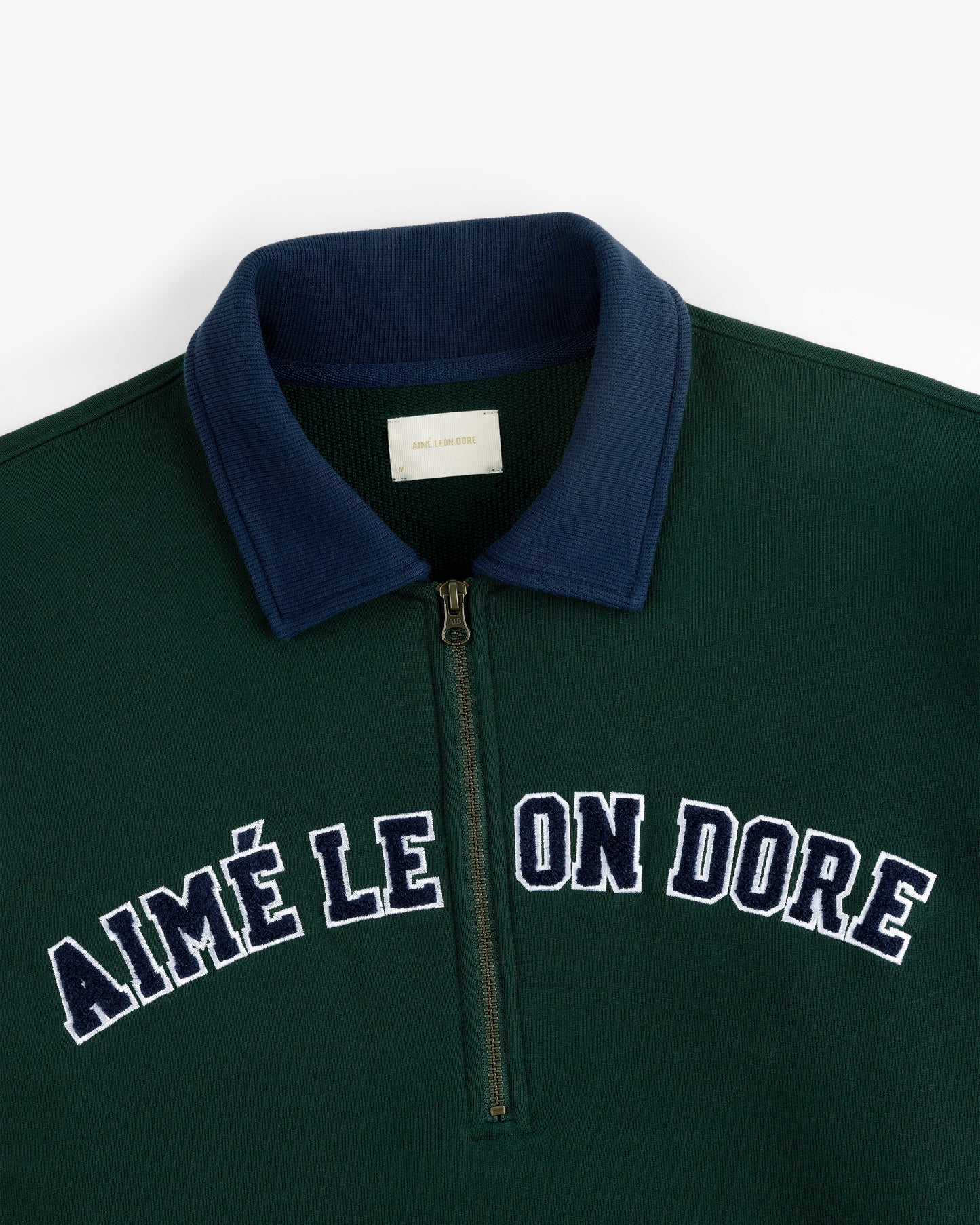 Aime Leon Dore Collegiate Quarter Zip Pullover Pine Groove