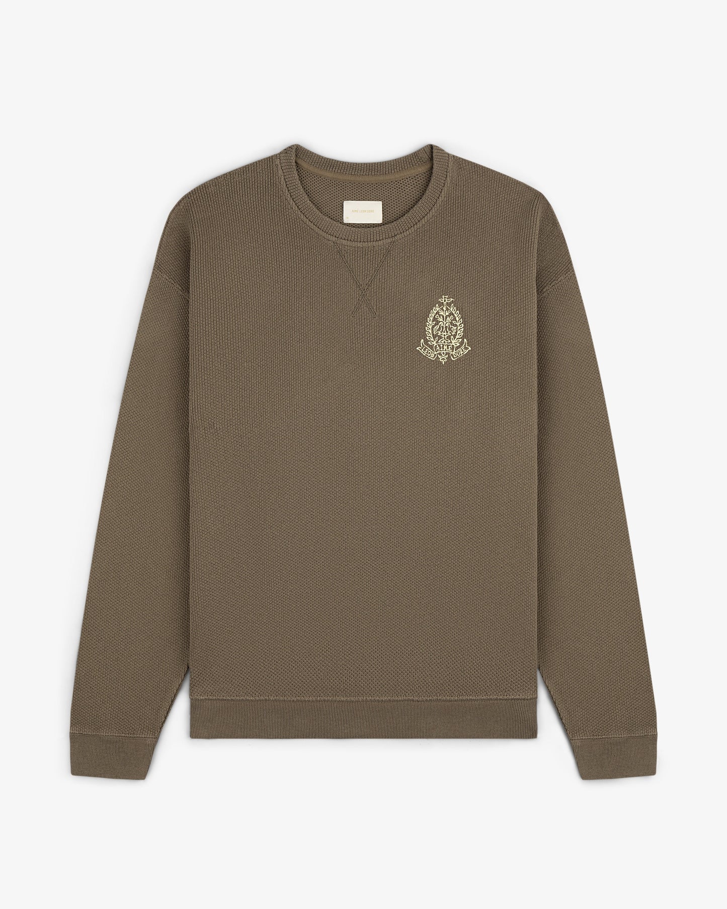 Aime Leon Dore Saint George Piqué Crewneck Sweatshirt Mudy