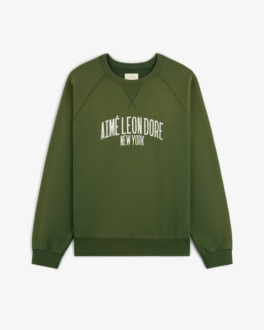 Aime Leon Dore Vintage Washed Crewneck Sweatshirt Black Forest