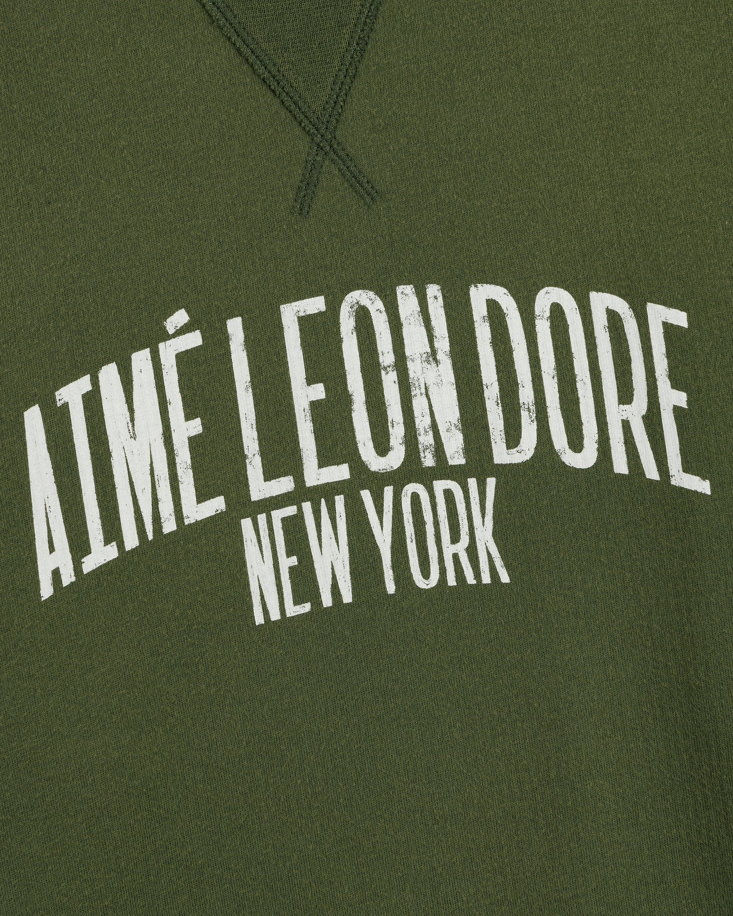 Aime Leon Dore Vintage Washed Crewneck Sweatshirt Black Forest