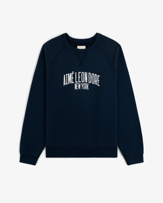 Aime Leon Dore Vintage Washed Crewneck Sweatshirt Navy