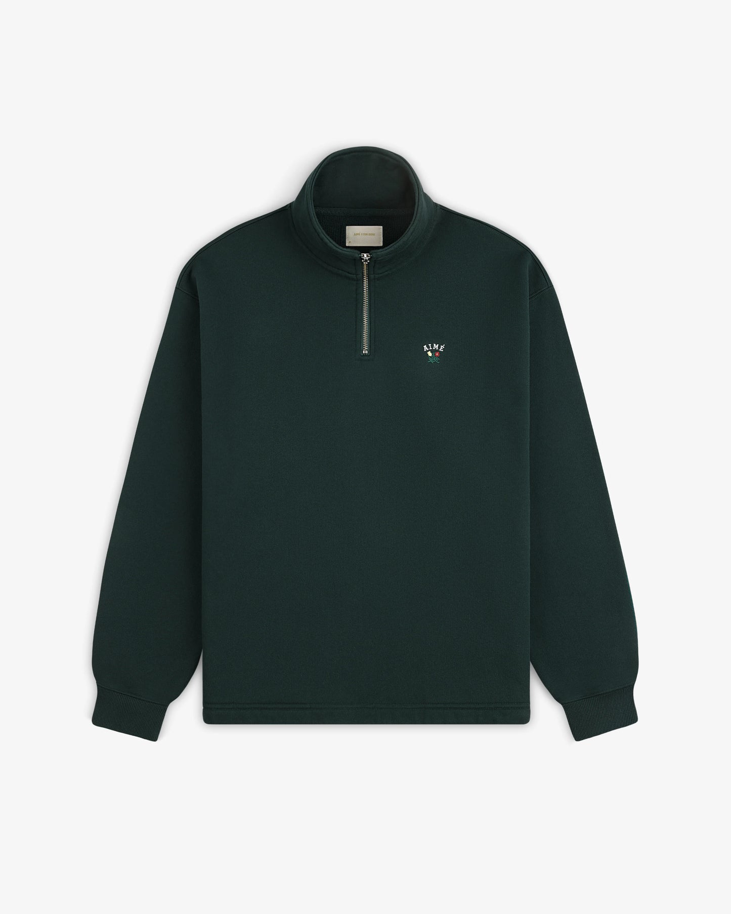 Aime Leon Dore Crest Quarter Zip Pullover Pine Groove