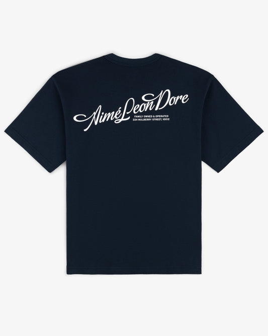 Aime Leon Dore Pappoús Logo Tee Navy