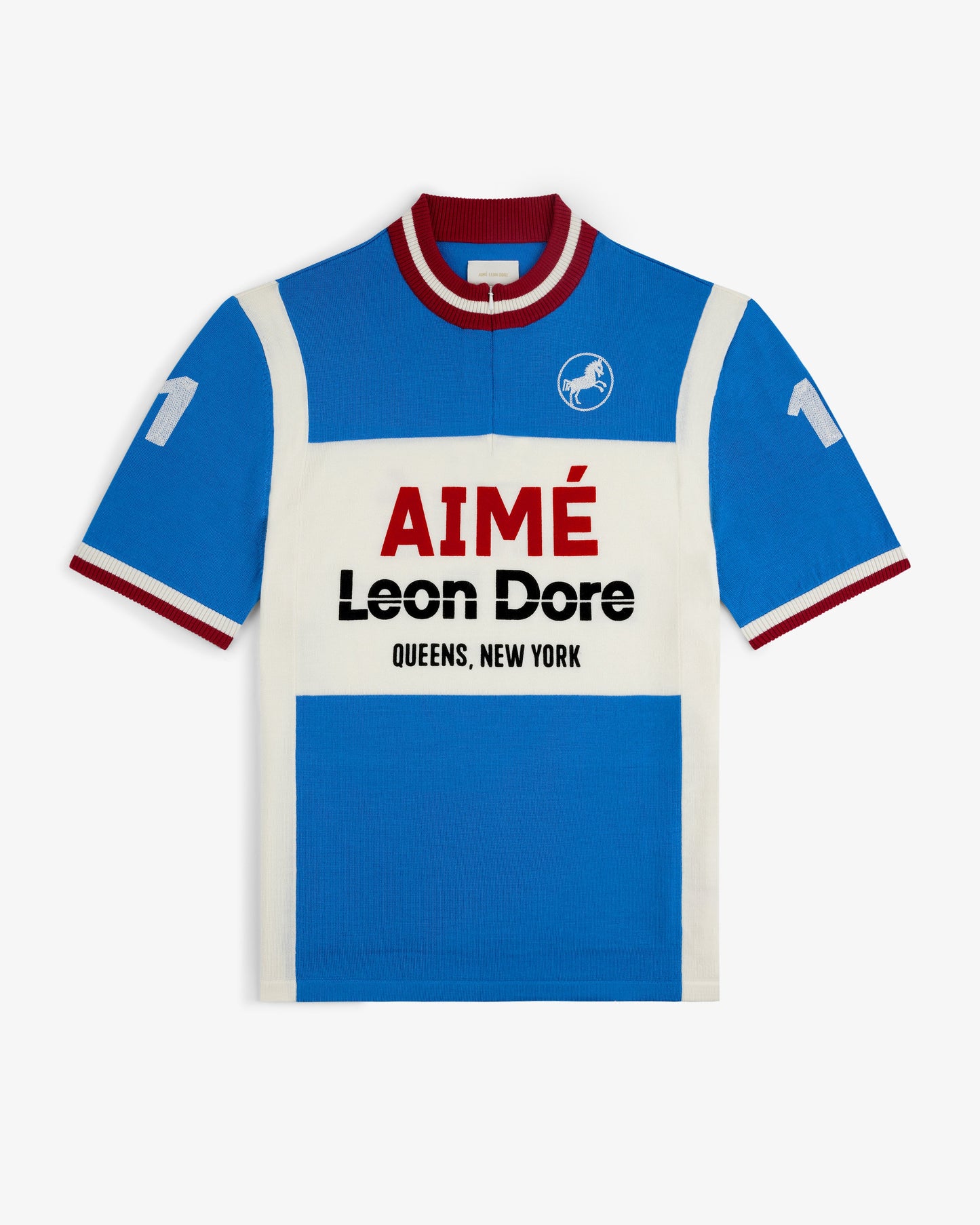 Aime Leon Dore Merino Wool Cycling Jersey French Blue