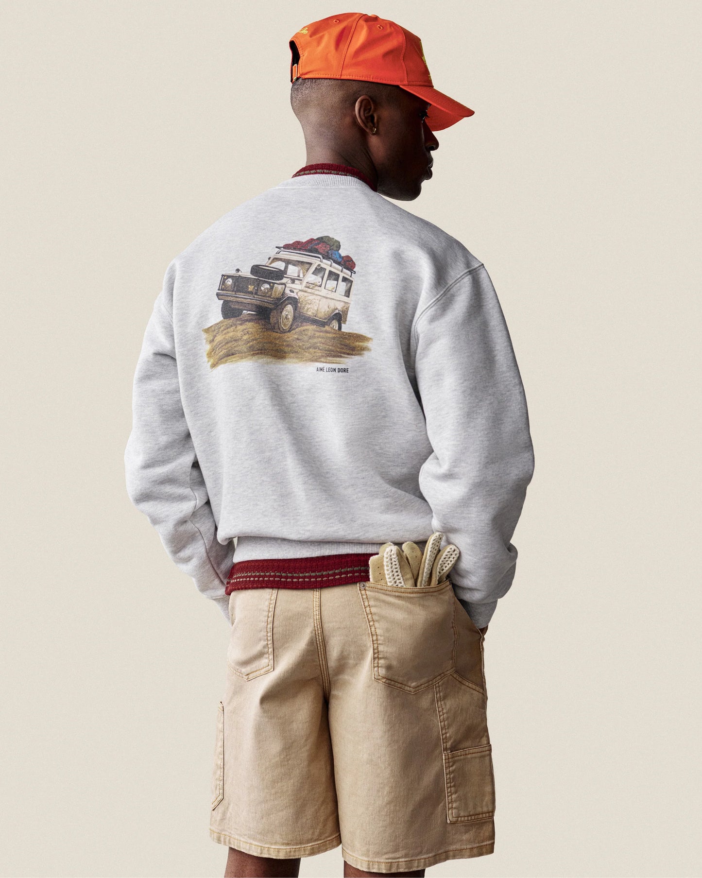 Aime Leon Dore Safari Crewneck Sweatshirt Silver